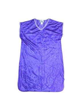 Anthony Richards Purple Womens Sleeveless Nightgown M 100% Polyester Satin Feel